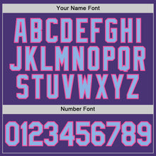 Load image into Gallery viewer, Custom Purple Light Blue-Pink Performance T-Shirt