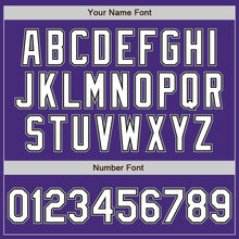 Загрузить изображение в средство просмотра галереи, Custom Purple White Black-Gray Authentic Baseball Jersey