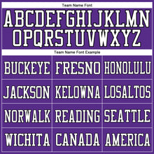 Загрузить изображение в средство просмотра галереи, Custom Purple Black-White Mesh Authentic Football Jersey