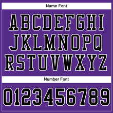 Загрузить изображение в средство просмотра галереи, Custom Purple Black-White Mesh Authentic Football Jersey