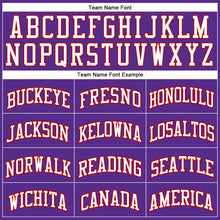 Laden Sie das Bild in den Galerie-Viewer, Custom Purple White-Red Authentic Throwback Basketball Jersey
