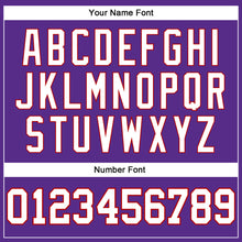 Laden Sie das Bild in den Galerie-Viewer, Custom Purple White-Red Authentic Throwback Basketball Jersey