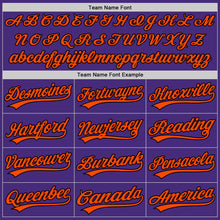 Load image into Gallery viewer, Custom Purple Black-Orange Authentic Baseball Jersey