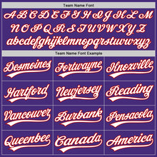 Load image into Gallery viewer, Custom Purple White-Red Authentic Baseball Jersey