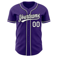 Загрузить изображение в средство просмотра галереи, Custom Purple White-Black Authentic Baseball Jersey