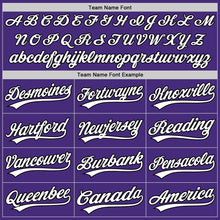 Загрузить изображение в средство просмотра галереи, Custom Purple White-Black Authentic Baseball Jersey