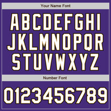 Загрузить изображение в средство просмотра галереи, Custom Purple White Old Gold-Black Authentic Baseball Jersey