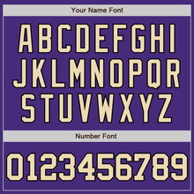 Load image into Gallery viewer, Custom Purple City Cream-Black Authentic Baseball Jersey