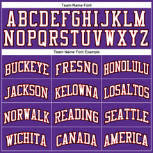 Laden Sie das Bild in den Galerie-Viewer, Custom Purple White Red-Black Authentic Throwback Basketball Jersey