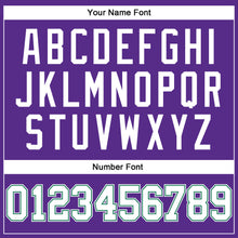 Load image into Gallery viewer, Custom Purple White-Kelly Green Authentic Throwback Basketball Jersey