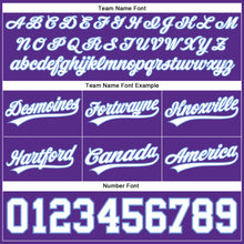 Load image into Gallery viewer, Custom Purple White-Light Blue Authentic Throwback Basketball Shorts