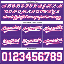 Загрузить изображение в средство просмотра галереи, Custom Purple White-Pink Authentic Throwback Basketball Shorts