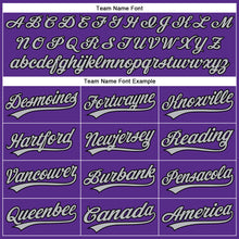 Charger l'image dans la galerie, Custom Purple Black Pinstripe Gray Authentic Baseball Jersey