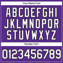 Charger l'image dans la galerie, Custom Purple White Pinstripe Black Authentic Baseball Jersey