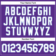 Charger l'image dans la galerie, Custom Purple White Pinstripe Light Blue Authentic Baseball Jersey