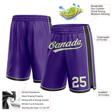 Загрузить изображение в средство просмотра галереи, Custom Purple White-Black Authentic Basketball Shorts