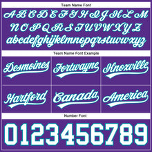 Laden Sie das Bild in den Galerie-Viewer, Custom Purple White-Teal Authentic Basketball Shorts