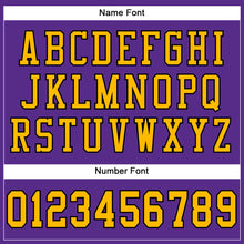 Загрузить изображение в средство просмотра галереи, Custom Purple Gold-Black Mesh Authentic Football Jersey