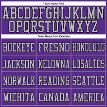 Laden Sie das Bild in den Galerie-Viewer, Custom Purple Gray-Black Mesh Authentic Football Jersey