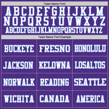 Загрузить изображение в средство просмотра галереи, Custom Purple White-Light Blue Mesh Authentic Football Jersey