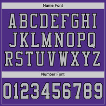 Charger l'image dans la galerie, Custom Purple Gray-Black Mesh Authentic Football Jersey