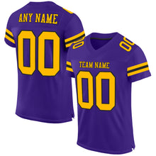 Загрузить изображение в средство просмотра галереи, Custom Purple Gold-Black Mesh Authentic Football Jersey