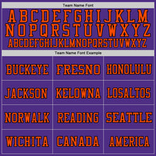 Загрузить изображение в средство просмотра галереи, Custom Purple Orange-Black Mesh Authentic Football Jersey