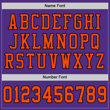 Загрузить изображение в средство просмотра галереи, Custom Purple Orange-Black Mesh Authentic Football Jersey