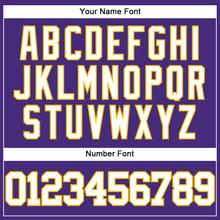 Загрузить изображение в средство просмотра галереи, Custom Purple White-Gold Authentic Baseball Jersey