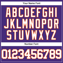 Load image into Gallery viewer, Custom Purple White-Orange Authentic Baseball Jersey