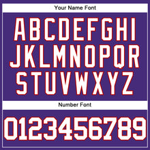 Load image into Gallery viewer, Custom Purple White-Red Authentic Baseball Jersey