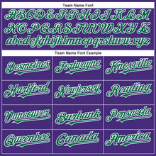 Laden Sie das Bild in den Galerie-Viewer, Custom Purple Kelly Green-White Authentic Baseball Jersey