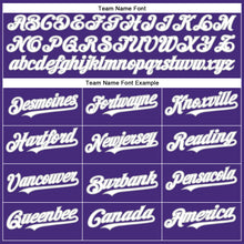 Загрузить изображение в средство просмотра галереи, Custom Purple White-Gray Authentic Baseball Jersey