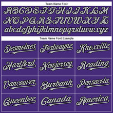 Load image into Gallery viewer, Custom Purple Black-Gray Authentic Baseball Jersey