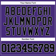 Load image into Gallery viewer, Custom Purple Black-Gray Authentic Baseball Jersey