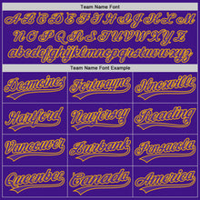 Charger l'image dans la galerie, Custom Purple Gold Authentic Throwback Baseball Jersey