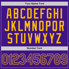 Charger l'image dans la galerie, Custom Purple Gold Authentic Throwback Baseball Jersey