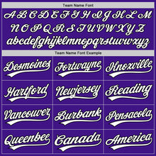 Загрузить изображение в средство просмотра галереи, Custom Purple White-Black Authentic Throwback Baseball Jersey