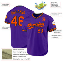 Загрузить изображение в средство просмотра галереи, Custom Purple Orange-Black Authentic Throwback Baseball Jersey