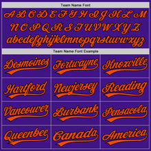 Загрузить изображение в средство просмотра галереи, Custom Purple Orange-Black Authentic Throwback Baseball Jersey