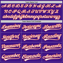Загрузить изображение в средство просмотра галереи, Custom Purple White-Red Authentic Throwback Baseball Jersey