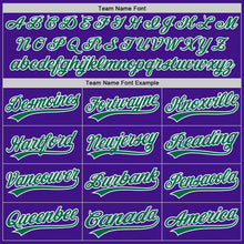 Загрузить изображение в средство просмотра галереи, Custom Purple Kelly Green-White Authentic Throwback Baseball Jersey