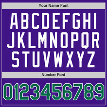 Загрузить изображение в средство просмотра галереи, Custom Purple Kelly Green-White Authentic Throwback Baseball Jersey