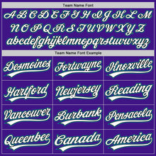 Загрузить изображение в средство просмотра галереи, Custom Purple Black-Teal Authentic Throwback Baseball Jersey