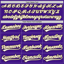 Загрузить изображение в средство просмотра галереи, Custom Purple Old Gold-Black Authentic Throwback Baseball Jersey