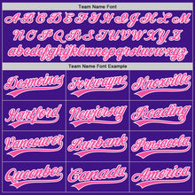 Загрузить изображение в средство просмотра галереи, Custom Purple Pink-White Authentic Throwback Baseball Jersey