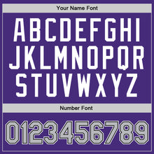 Load image into Gallery viewer, Custom Purple Gray-Black Authentic Throwback Basketball Jersey