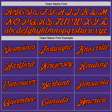 Load image into Gallery viewer, Custom Purple Black-Orange Authentic Throwback Basketball Jersey