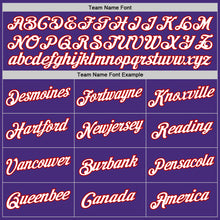 Load image into Gallery viewer, Custom Purple White-Red Authentic Throwback Basketball Jersey