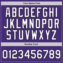 Charger l'image dans la galerie, Custom Purple White-Black Authentic Throwback Basketball Jersey